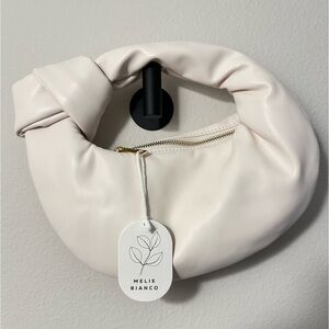 NWT Melie Bianco Alexandra Crème Vegan Top Handle Bag